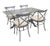 Metal & Glass Dining Set For Sale