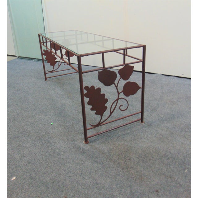 Late 20th Century Modern Design Steel Rod & Leaf Coffee Table For Sale - Image 5 of 6