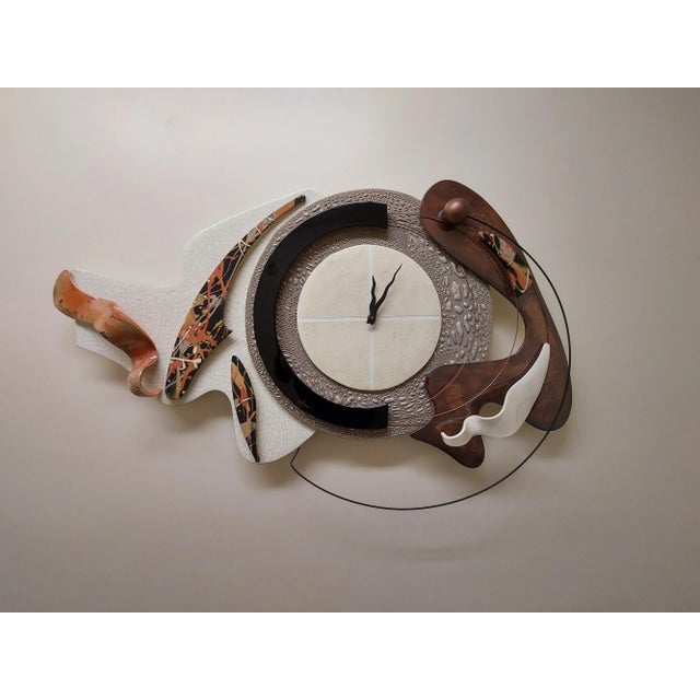Ceramic Mid-Century Modern Signed Electric Gibson Wall Clock For Sale - Image 7 of 7