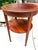 This vintage, mahogany, round end-table was a revival of the Federal style, in the 1950s. It has beautiful inlaid wood...