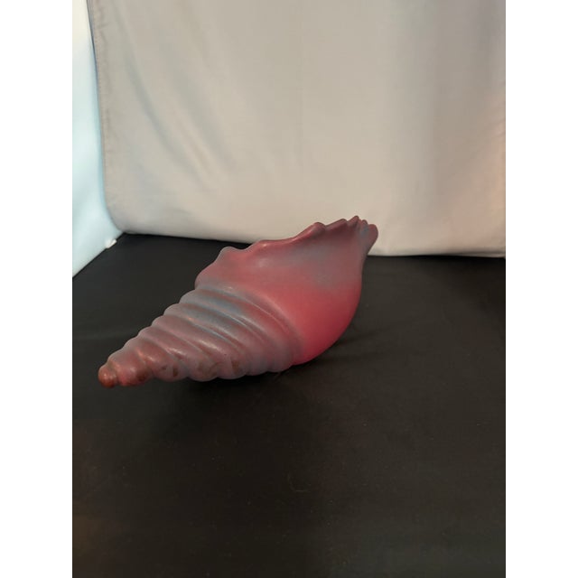 Van Briggle Pottery Mulberry Conch Shell Planter Vase. Large 12" Size For Sale In Houston - Image 6 of 7