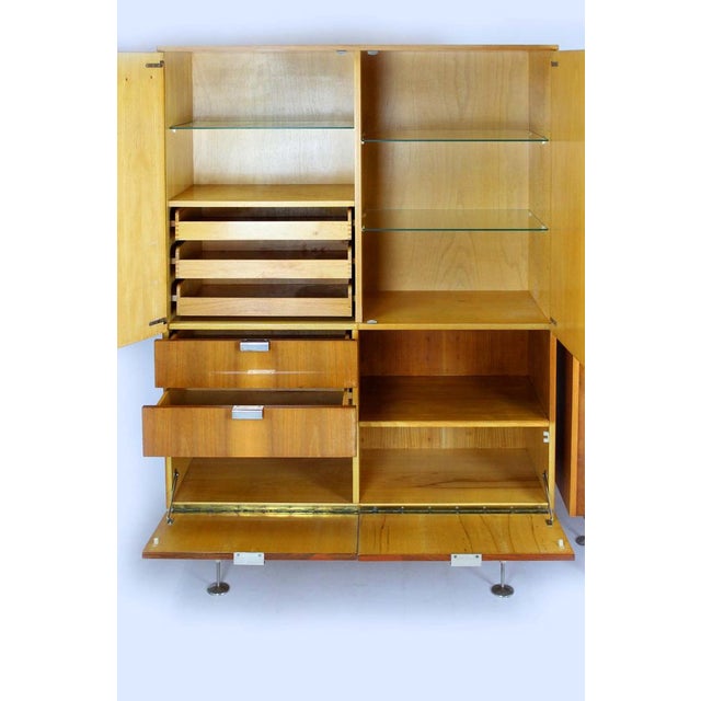 Mid-Century Ash and Walnut Cabinets from Jitona, 1960s, Set of 2 For Sale - Image 6 of 18