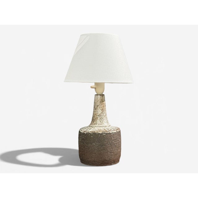 Mid-Century Modern Fridtjof Sejersen, Table Lamp, Brown Ceramic, Denmark, 1960s For Sale - Image 3 of 10
