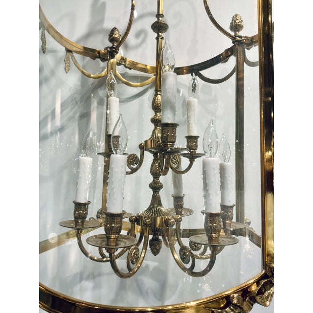 Myran Allan Luxury Lighting Neoclassical Italian Empire Brass Lantern For Sale In Atlanta - Image 6 of 7