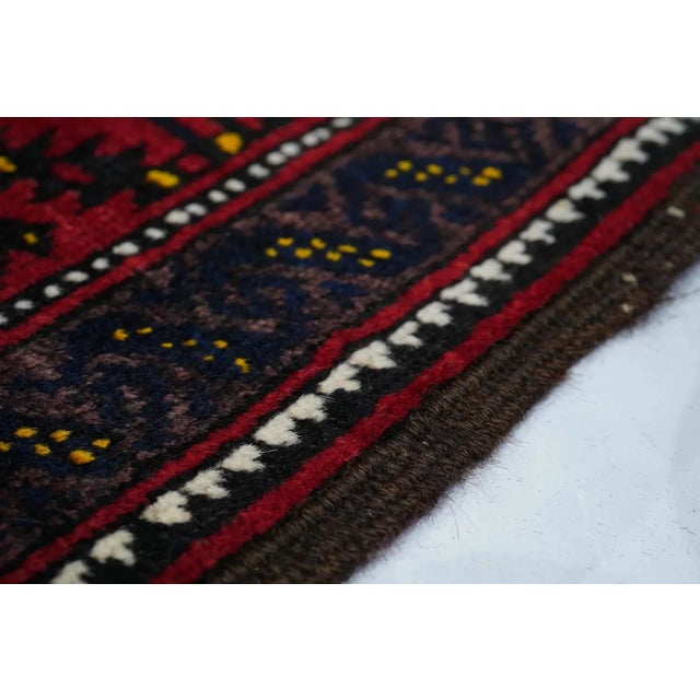 19th Century Vintage Balouch Rug 3'5'' x 6'3'' For Sale - Image 5 of 9