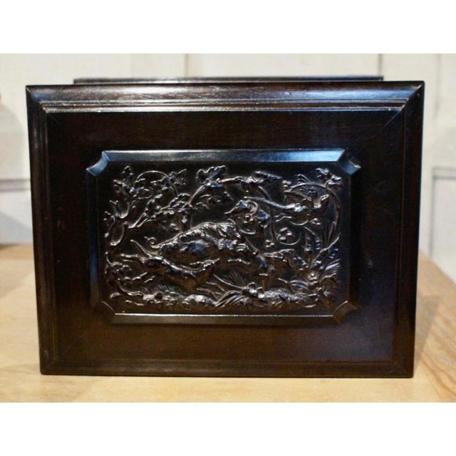 Antique Black Forest Carved Humidor with Wild Boar, 1870 For Sale - Image 6 of 13