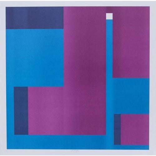Negative - Positive is an original print realized by Bruno Munari in 1993 Mixed colored lithograph Hand-signed and...