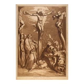 Crucifixion: 18th Century Etching by Conrad Metz after Daniele da Volterra, 1789 For Sale