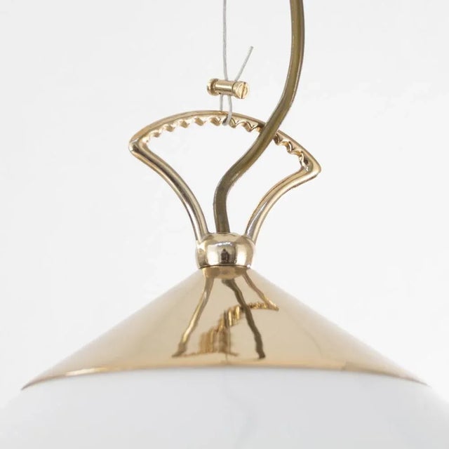 Suspension Lamp in White Murano Glass with Yellow, Green and Galvanic Gold Finishes, Italy, 1980s For Sale - Image 8 of 10