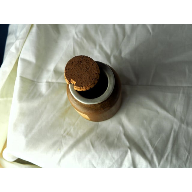 Mustard 1950s Vintage French Mustard Stoneware Pot For Sale - Image 8 of 11