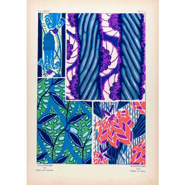 Ea Seguy Suggestions Pour Étoffes Et Tapis, Plate 4 For Sale