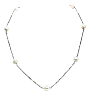 Akoya Pearl Necklace 14k Gold Women Certified