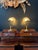 Vintage Shell Brass Table Lamps, 1970, Set of 2 For Sale - Image 3 of 4