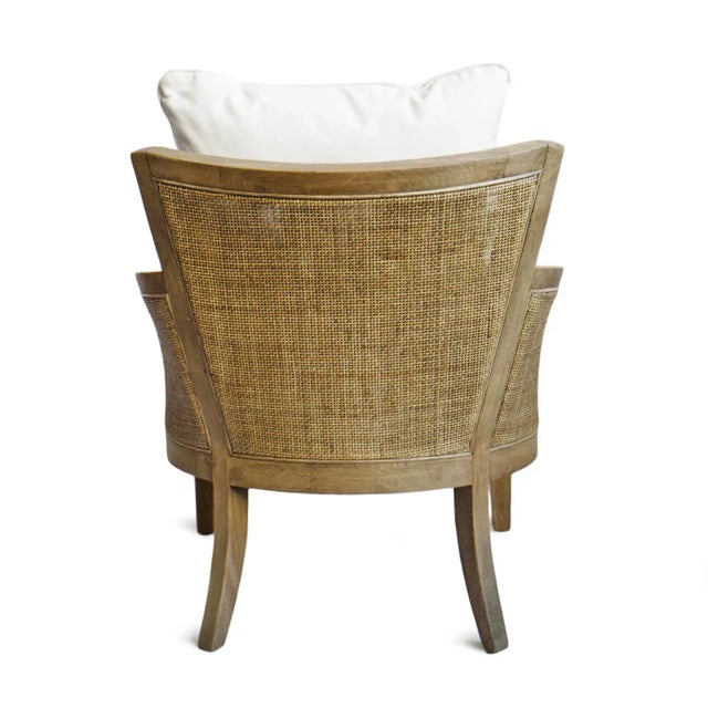 Wood Cane & Oak Arm Chair For Sale - Image 7 of 12