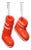 Après Ski Boot Holiday Ornaments in Red, Assorted Set of 6 Pieces For Sale