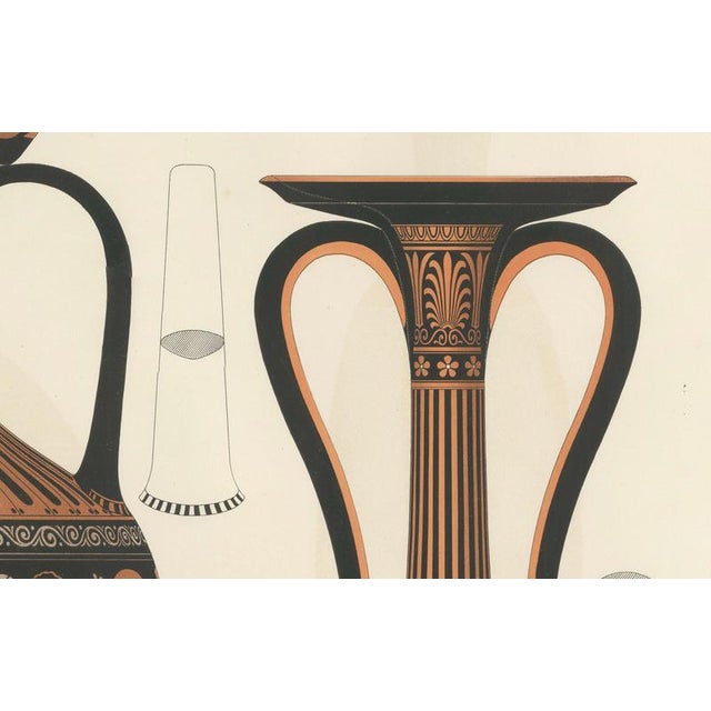 Black Albert Genick, Greek Amphorae with Classical Figures Double-Page, 1883, Lithograph For Sale - Image 8 of 11