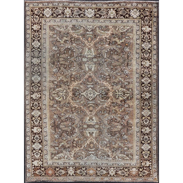 Early 20th Century Antique Persian Sultanabad-Mahal Rug With All-Over Sub-Geometric Design For Sale - Image 13 of 13