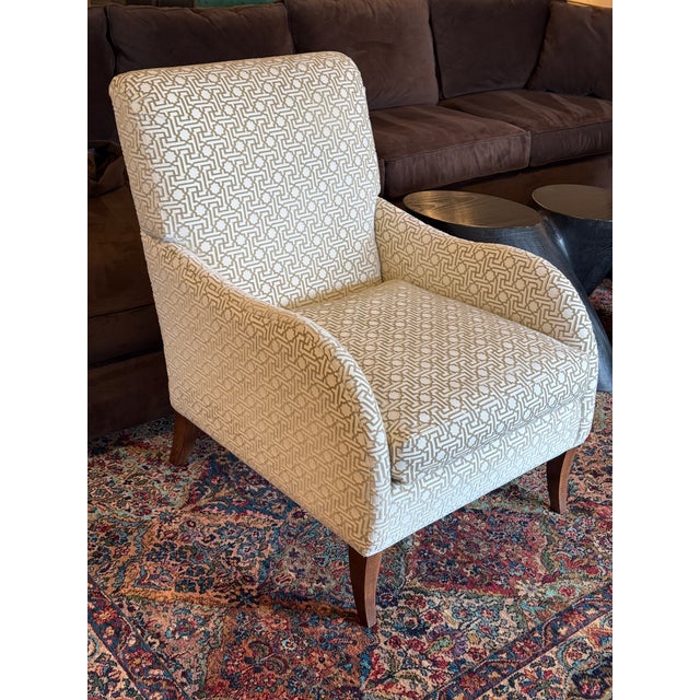 Design Plus Gallery presents a Custom Made Slope Arm Chair by Ann Lowengart. The chair has small proportions with an...