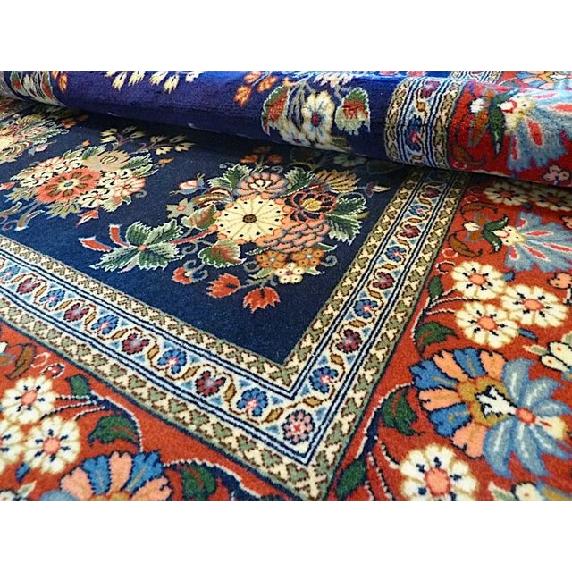 Ghom Rug in Wool and Cotton, 1980s For Sale - Image 10 of 11