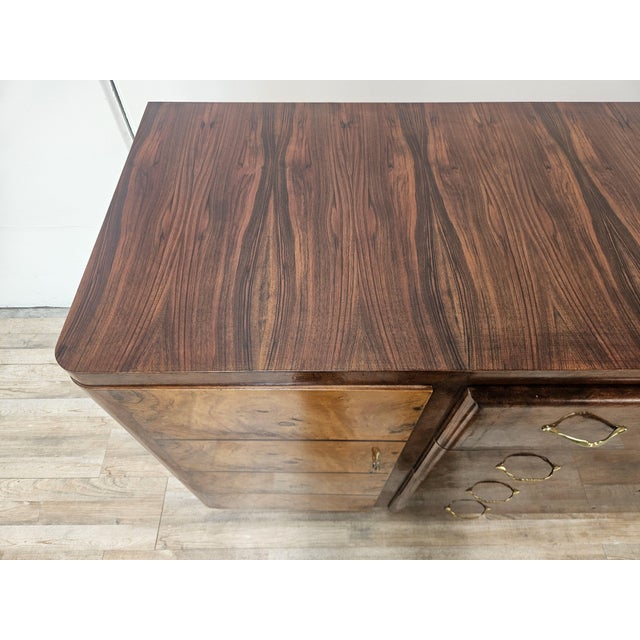 1940s Art Deco Sideboard in Walnut and Blond Walnut, 1940 For Sale - Image 5 of 18