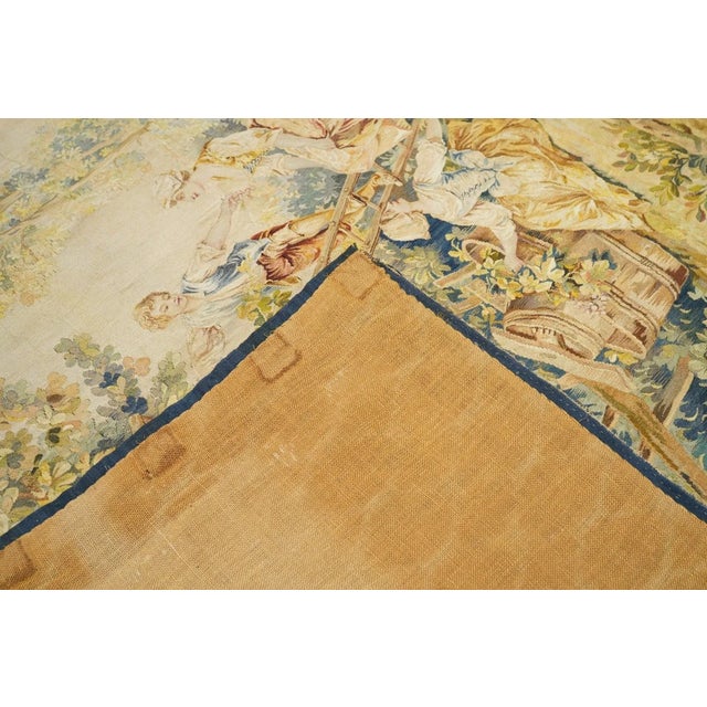 Figurative Antique Tapestry 5' x 5'9'' For Sale - Image 3 of 11