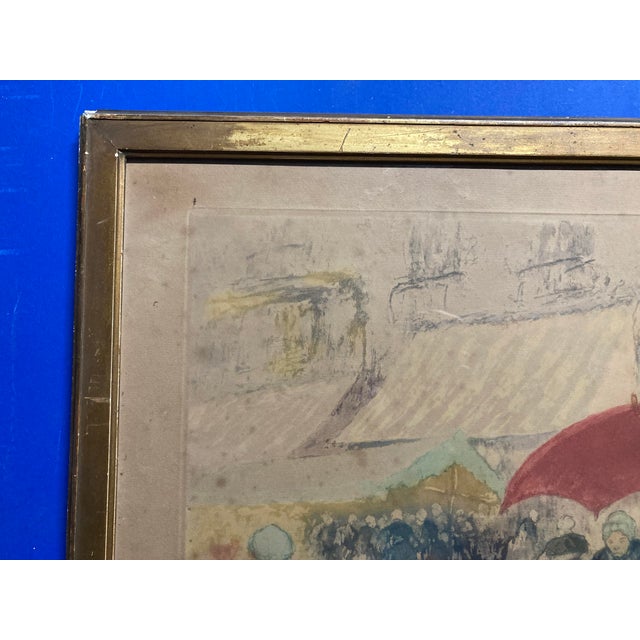 Georges Gobeau Dit Gobô, The Market of Douarnenez, Aquatint, 1890s-1910s, Framed For Sale - Image 9 of 18