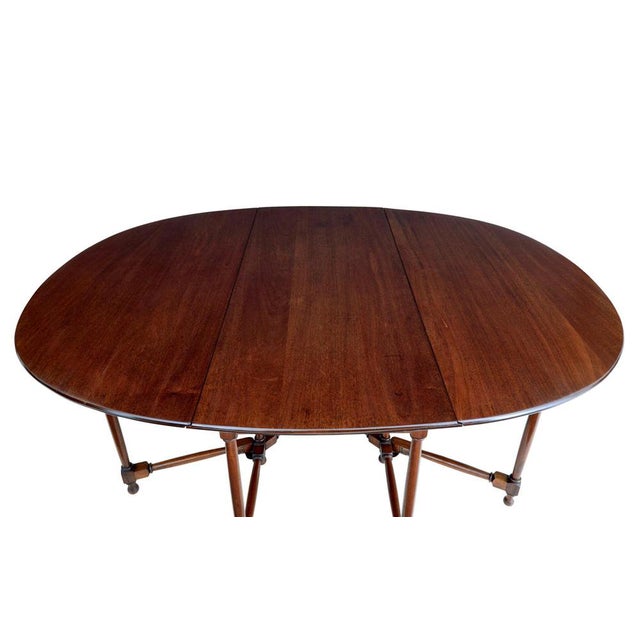 Vintage Chippendale Mahogany Gateleg Table, 1920s For Sale - Image 4 of 9