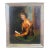 Antique Oil on Canvas Portrait Painting of a Woman Reading a Book, Circa 1920, Signed Fish For Sale