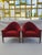 Brick Red Pair Milo Baughman Thayer Coggin Walnut Petite Armchairs For Sale - Image 8 of 9