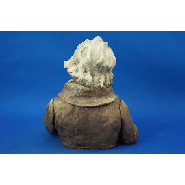 1950s Ceramic Bust Sculpture of Composer Ludwig Beethoven by Antonio Borsato, Italy, 20th Century For Sale - Image 5 of 18