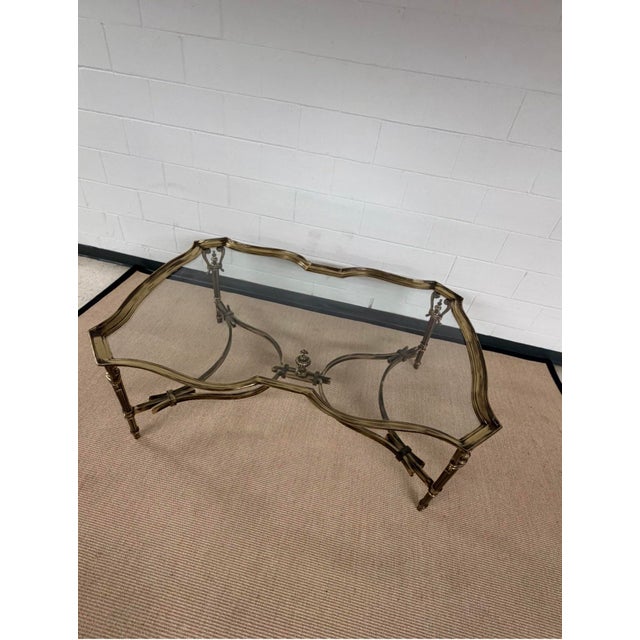 Metal Maitland Smith Venice Solid Brass Coffee Table For Sale - Image 7 of 7