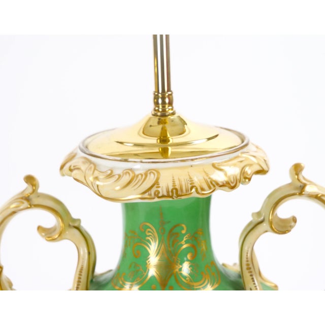 Early 20th Century Royal Worcester Hand-Painted and Gilt Porcelain Table Lamps For Sale - Image 11 of 12