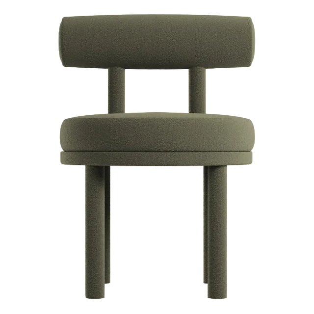 Collector Moca Chair in Boucle Olive by Studio Rig For Sale