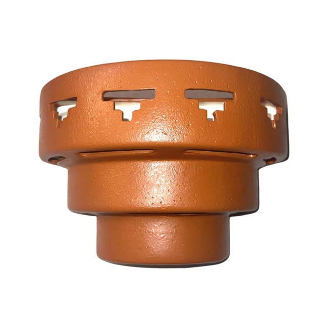 Postmodern Vintage 1980s Postmodern Art Deco Ceramic Wall Sconces Lamps - Set of 2 For Sale - Image 3 of 9