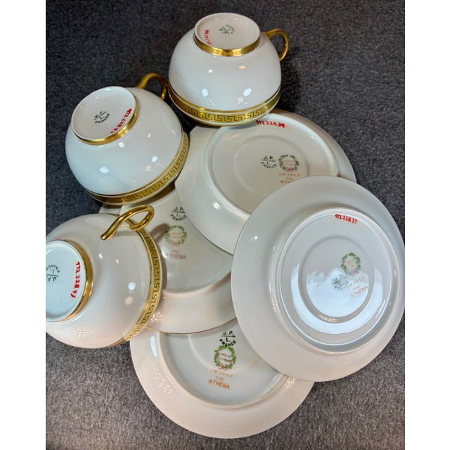 Ceramic 7pc-Antique J P Limoges (France) Cup & Saucer Set For Sale - Image 7 of 7
