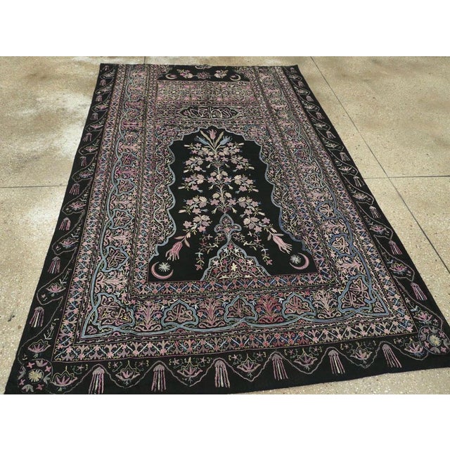 Galerie Shabab Collection Early 20th Century Turkish Flat-Stiched Textile Tapestry For Sale - Image 4 of 10