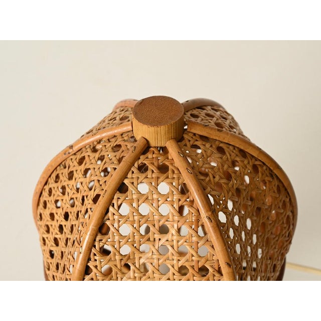 Table Lamps in Rattan and Vienna Straw by Louis Sognot, Italy, 1960s, Set of 2 For Sale - Image 12 of 14