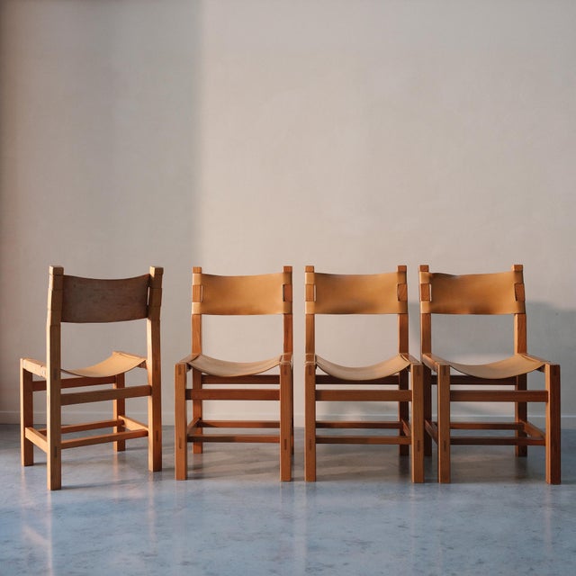 Vintage Dining Chairs from Maison Regain, 1970s, Set of 4 For Sale - Image 4 of 18