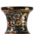 This vintage Moriage Satsuma-style vase reflects mid-20th-century Japanese export production, defined by raised enamel...