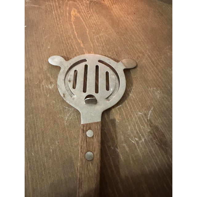 Vintage Wooden and Silver Alcohol Strainer For Sale In Atlanta - Image 6 of 8