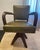 Art Deco Mid 20th Century French Deco Leather Upholstered Swivel Desk Chair For Sale - Image 3 of 3