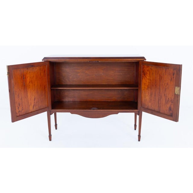 Sheraton Revival Mahogany 2-Door Cabinet, 1900s For Sale - Image 5 of 6