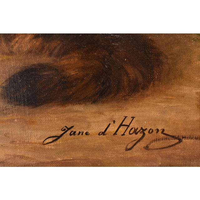 Jane Dhazon De Saint-Firmin, Three Playing Cats, Oil on Canvas, Late 19th Century For Sale - Image 9 of 11