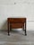 Mid-Century Modern Rosewood Sewing Table Side End Nightstand With Drawer and Rolling Wheels Denmark 1960s For Sale - Image 3 of 9