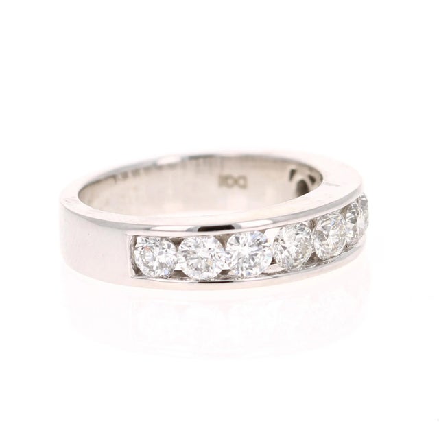 Beautiful Diamond Band that has 9 Round Cut Diamonds and weighs 0.80 Carats. The total carat weight of the band is 0.80...