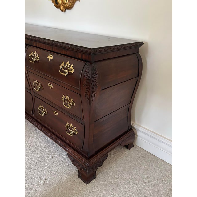 Gemstone Late 20th Century Century Bombe Style 9 Drawer Dresser For Sale - Image 7 of 8