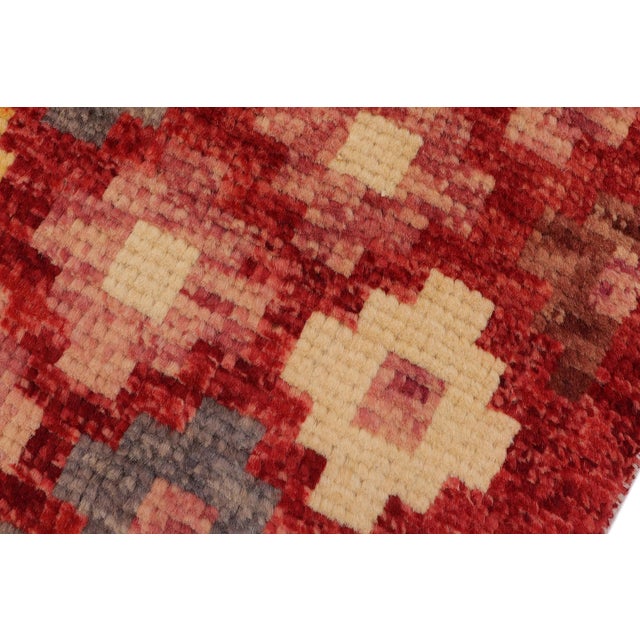 Eclectic Balochi Red/Blue Wool Rug - 3'3''x4'10'' For Sale In New York - Image 6 of 11
