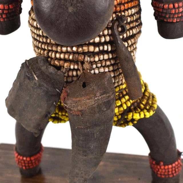 Wood Early 20th Century Namchi Namji Beaded Fertility Doll Cameroon For Sale - Image 7 of 7