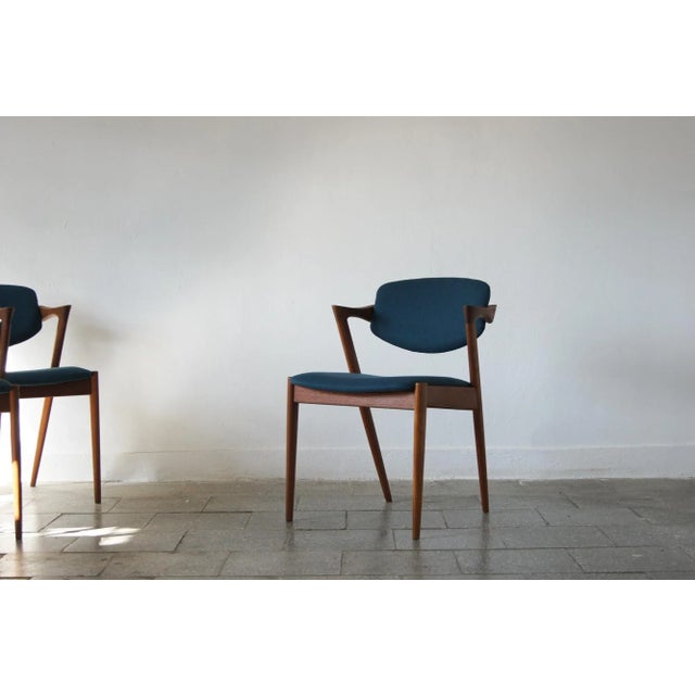 Teak Model 42 Chairs by Kai Kristiansen for Schou Andersen, Set of 6 For Sale - Image 4 of 12