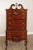 High Quality Vintage Mahogany Two Piece Tall Boy Chest with Ten Dovetailed Drawers and Carved Ball and Claw Feet